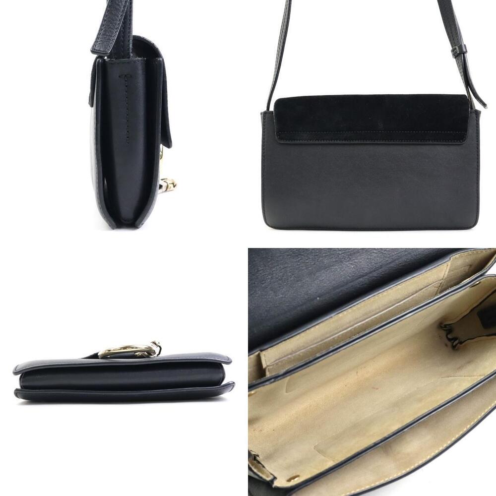 Chloe leather suede shoulder black Faye crossbody bag